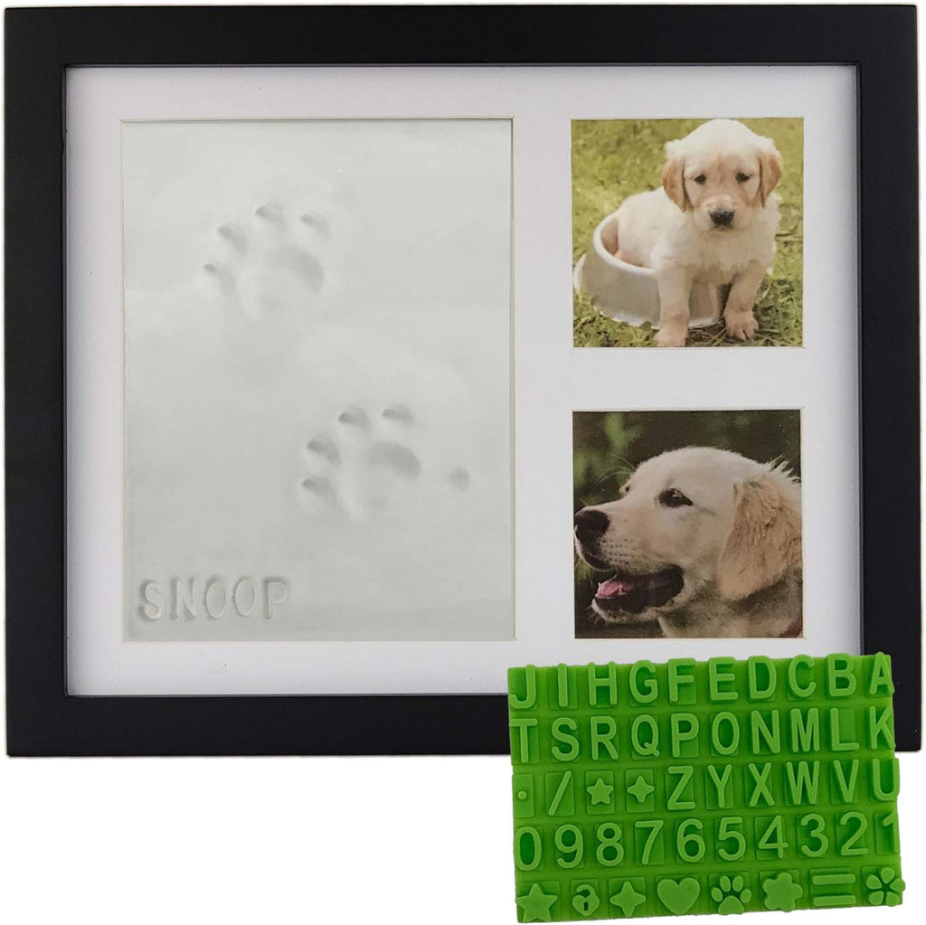 Wall mounted wooden pet memorial picture frame layout