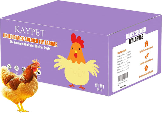 Adaman dried black soldier fly larvae 10 pounds box front view high protein chicken feed