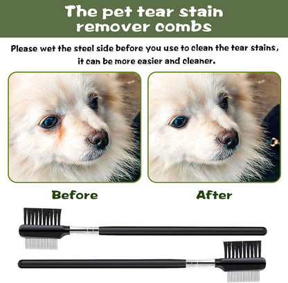 Soft synthetic fiber bristle side of the Cobee pet grooming brush for dogs and cats.