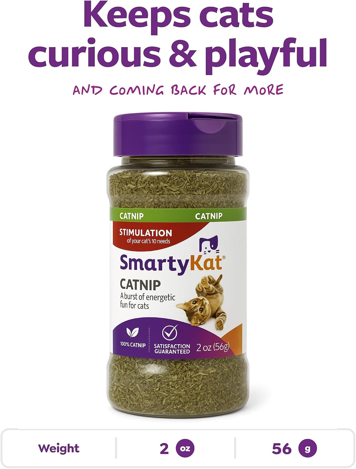 SmartyKat North American catnip herb texture suitable for training indoor cats