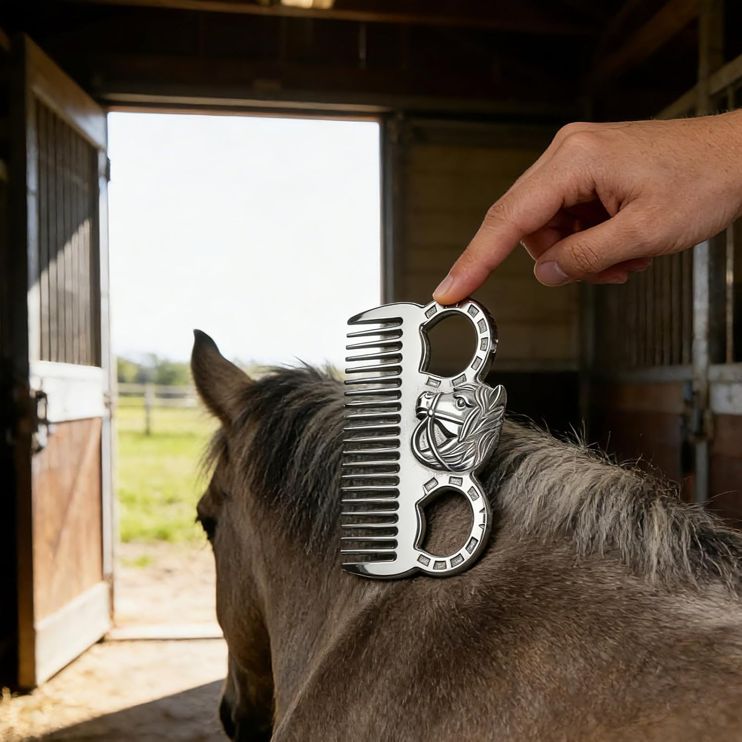 Two piece set of Zswinatw horse mane and tail brushes