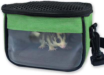 Small Pet Carrier Bag - Single - Shoulder Outdoor Carrier for Hamsters, Sugar Gliders & Flying Squirrels Portable Small Pet Travel Bag (Pink) - Image 7