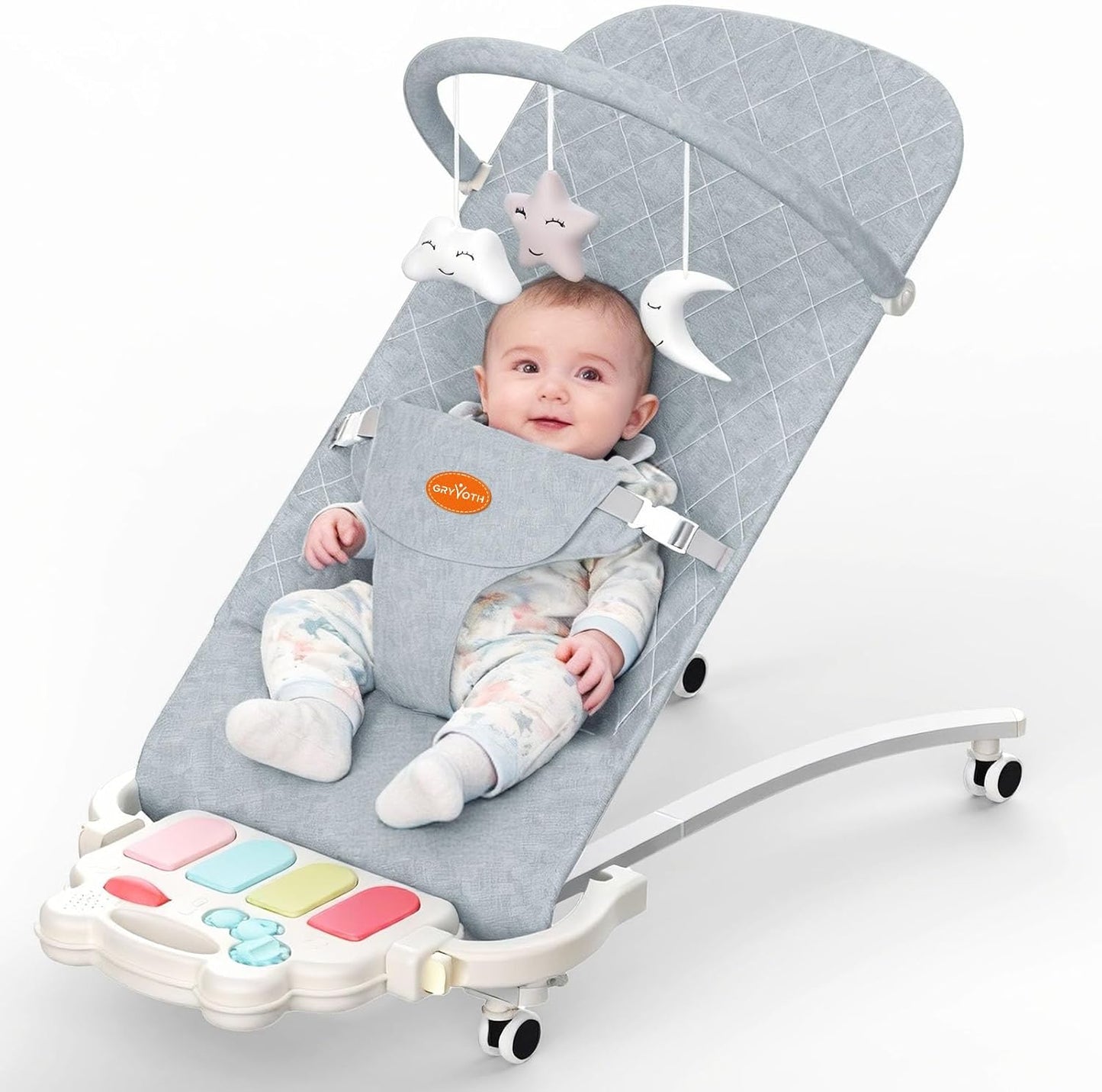 Gryvoth portable baby bouncer front view