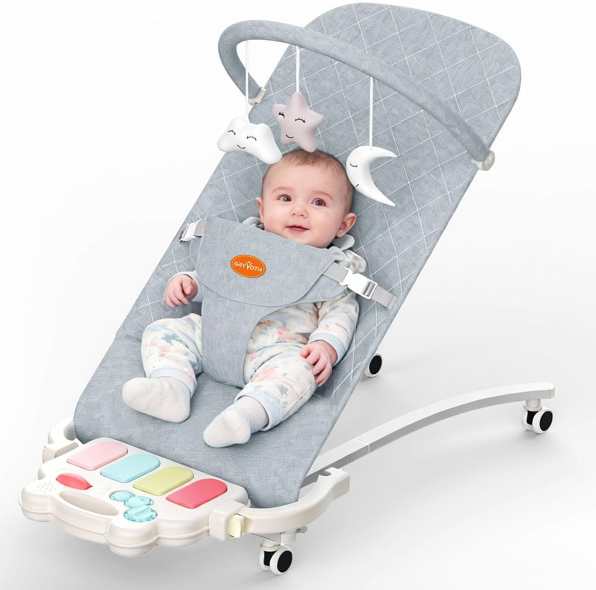 Gryvoth portable baby bouncer seat front view