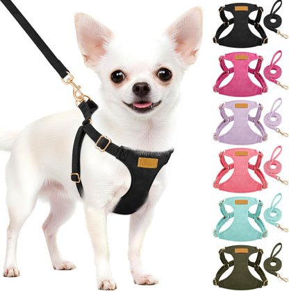 SlowTon No Pull Dog Harness with Leash - Soft Lightweight Floral Pattern Puppy Harness, Adjustable Pet Harness for Small Medium Dogs (Pink Daisy XXS) - Image 13
