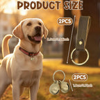 Two pieces of premium brass tracking bells with brown leather straps