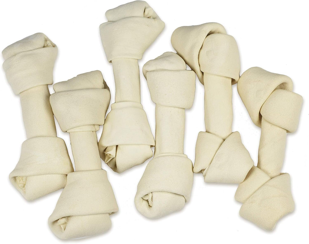 Hotspot Pets knotted rawhide dog chews ten pack front view