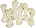 Hotspot Pets knotted rawhide dog chews ten pack front view
