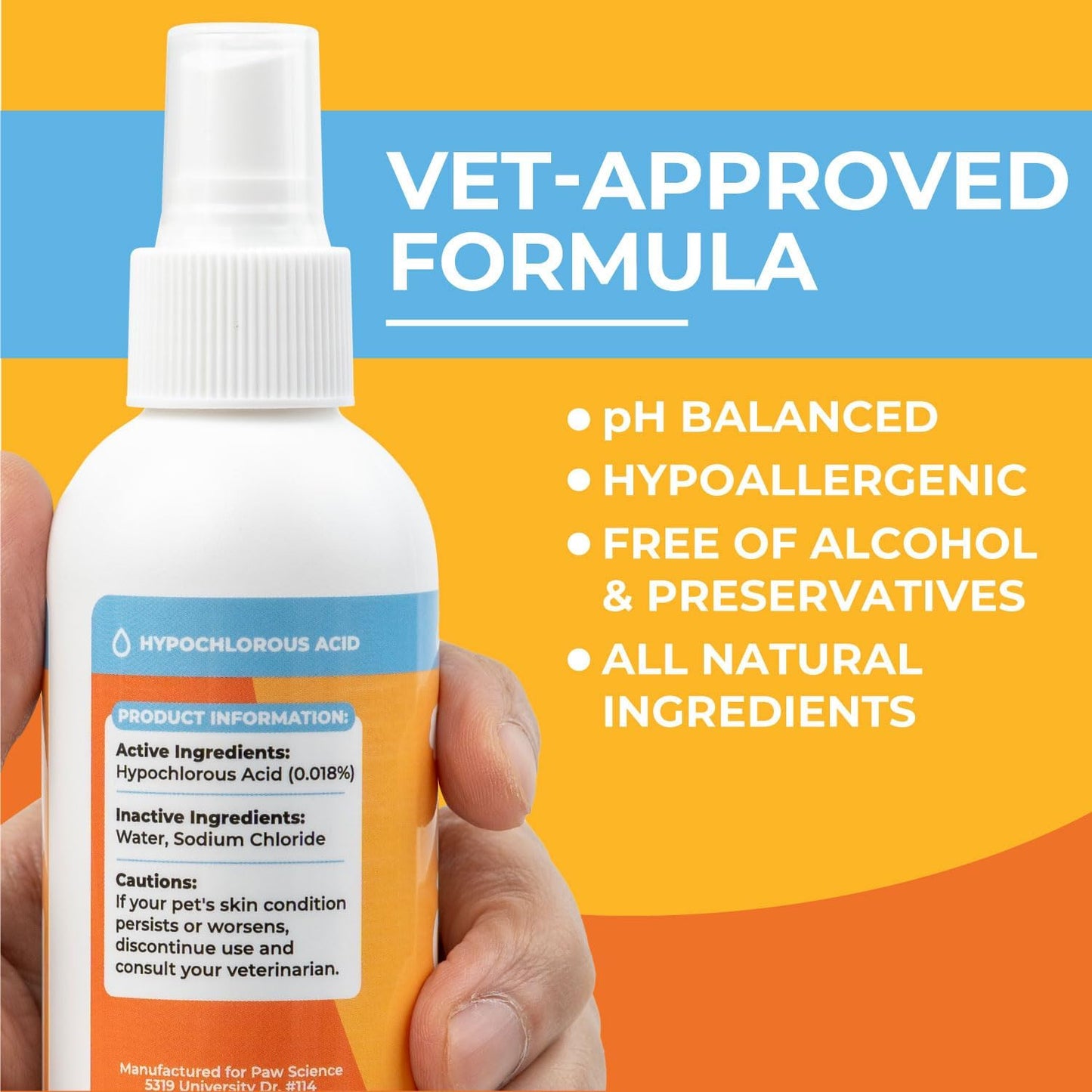 Paw Science non toxic pet healing spray for cuts and burns.