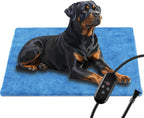 Pet Heating Pad for Cats Dogs Indoor Outdoor Waterproof Electric Heated Pads Mat with Stainless Chew Resistant Cord 5 Timer and 6 Level Temperature Warming Pad Bed Warmer-17.7x17.7 - Image 9