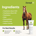 Zarasyl tube for horse wound care in grooming kit