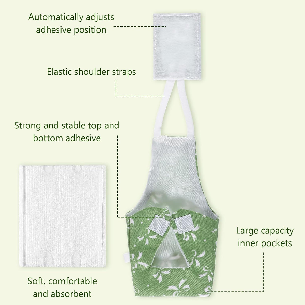 6 Pack Reusable Bird Diapers with 10 Washable Pads - Image 4