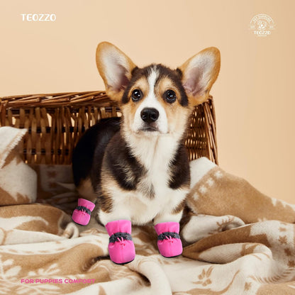 Teozzo summer dog boots showing anti-slip rubber sole