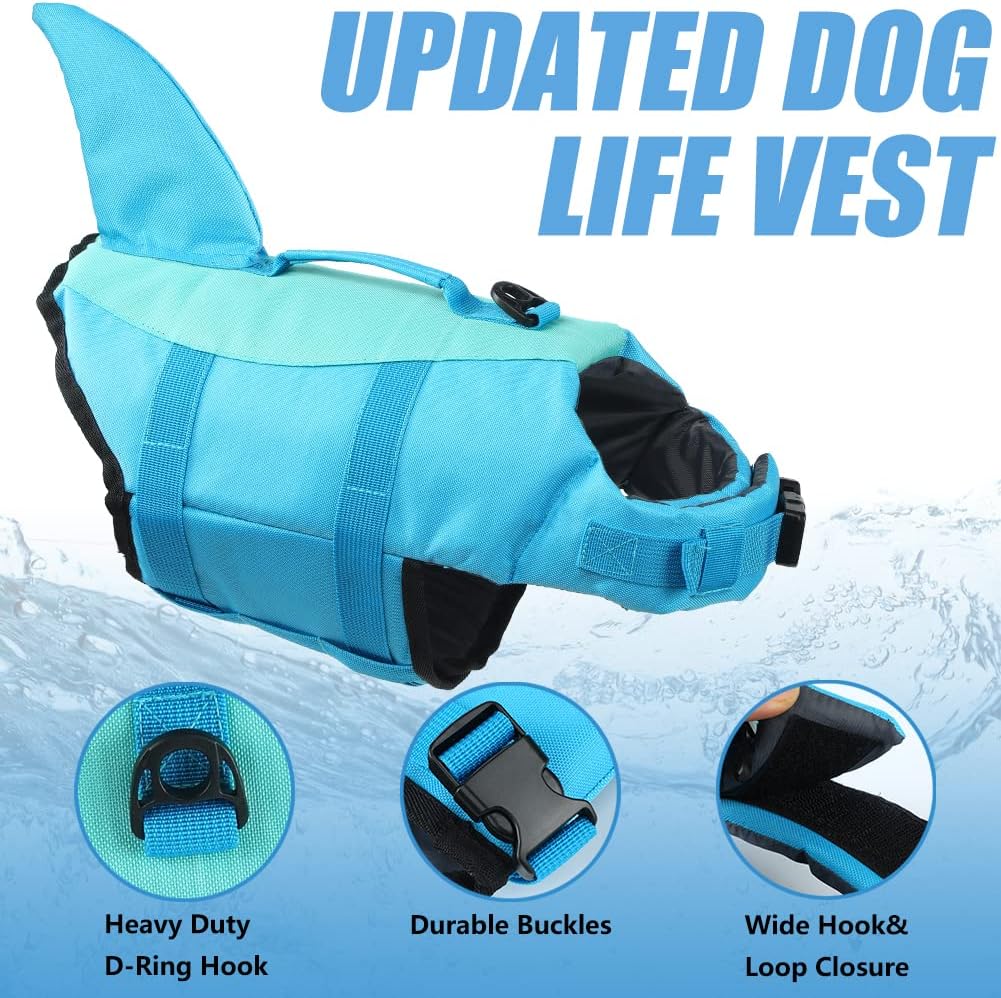 Ripstop nylon dog swimsuit vest with adjustable buckles close up