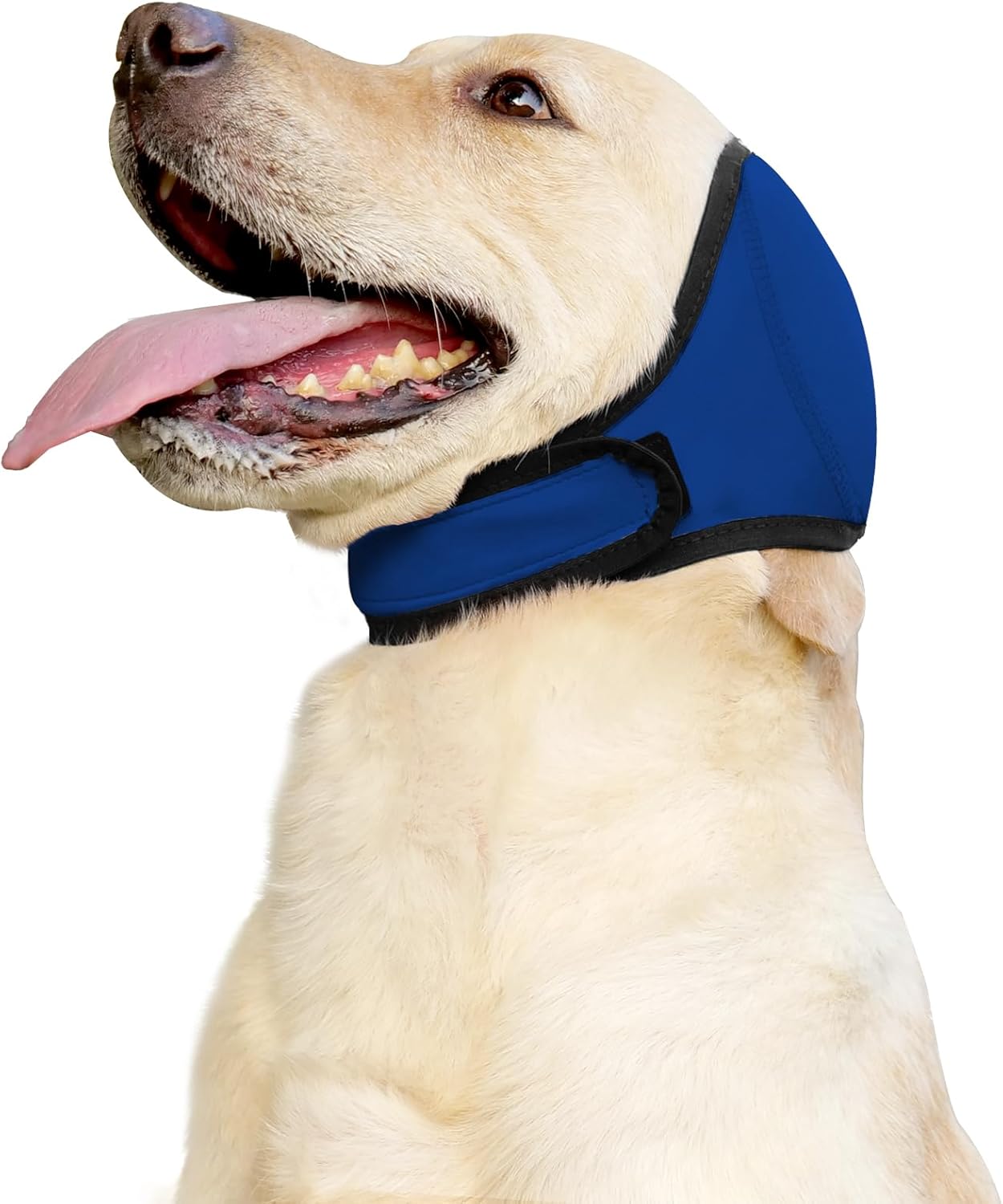 JOHNBOLIN Dog Ear Muffs & No Shake Ear Wrap for Hematoma, Bathing, Drying, Swim& Noise Anxiety Relief- Elastic Waterproof Ear Protector with Calming Hoodie Design for Grooming/Head Ear Cover (Grey, L) - Image 9