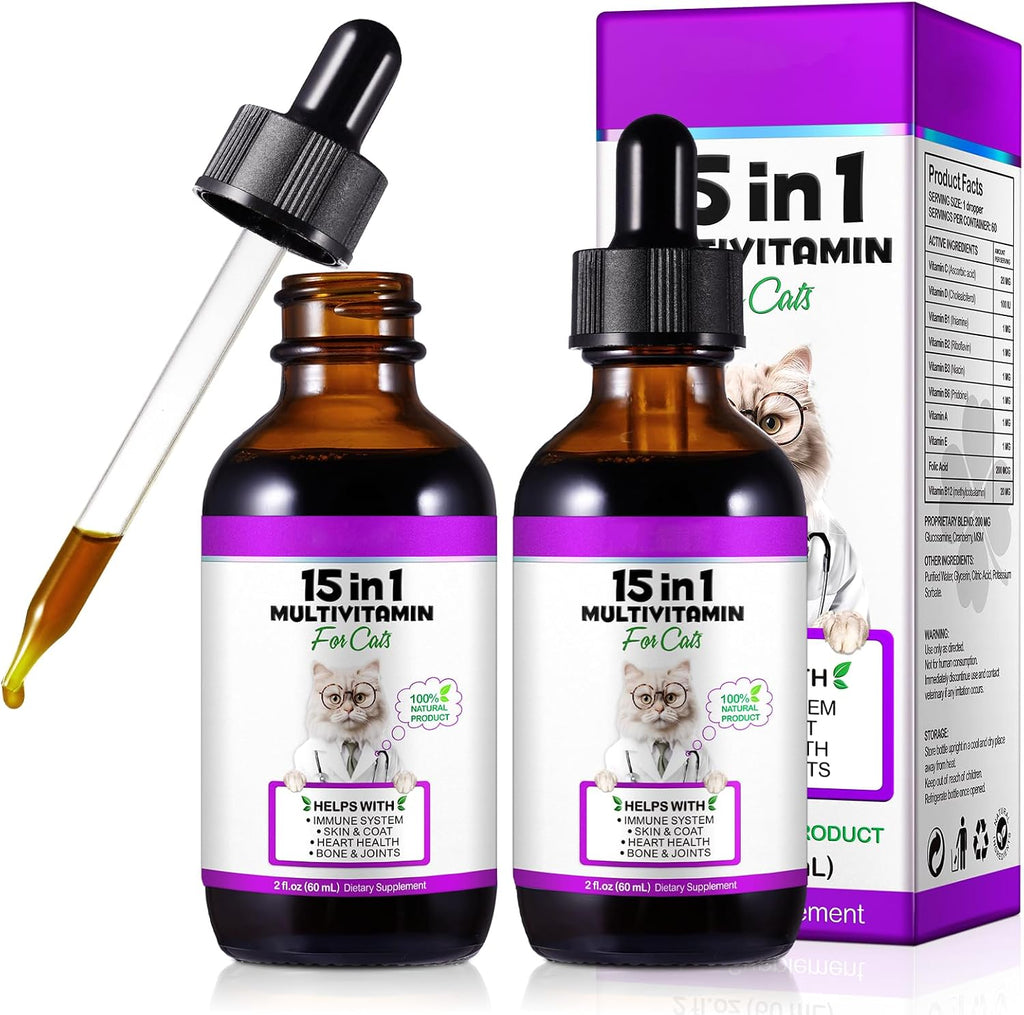 VOSIFSDIY Cat Antibiotics, Antibiotics for Cats, Natural Cat Antibiotics Multivitamin Herbal Supplements 60ml - Image 12