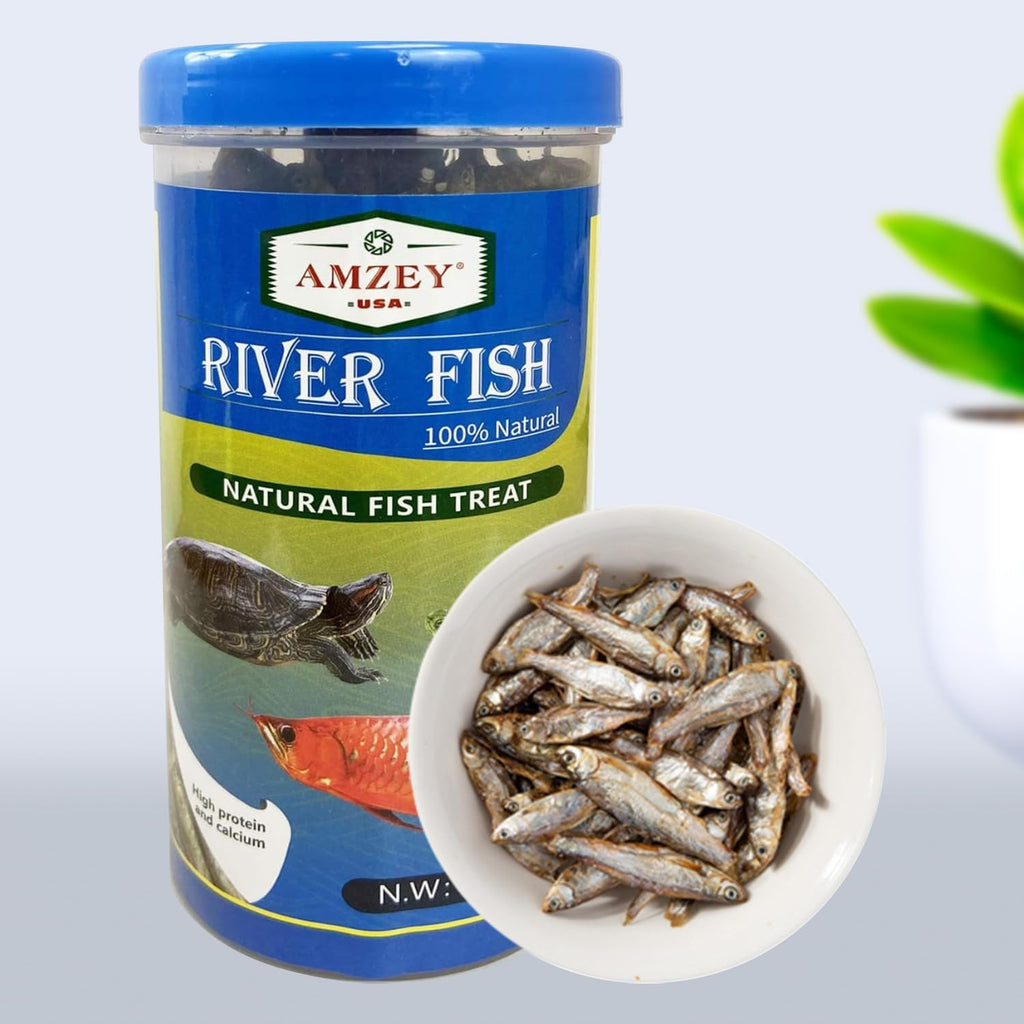 Amzey dried river fish front view packaging