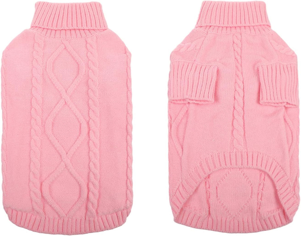 Highly elastic crochet pet jacket for cold weather comfort