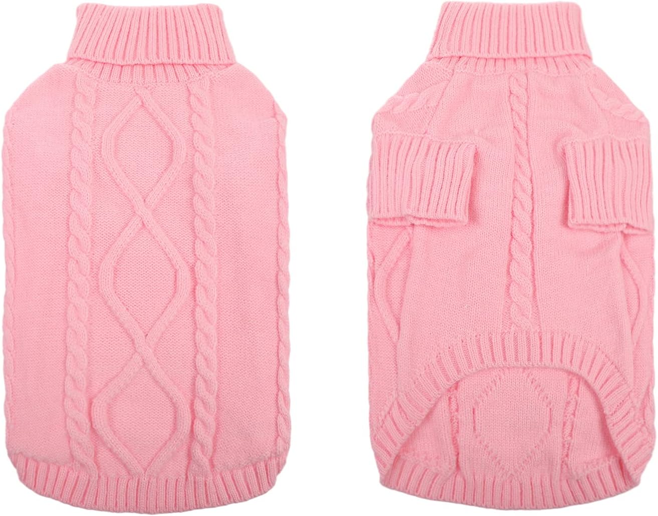 Highly elastic crochet pet jacket for cold weather comfort