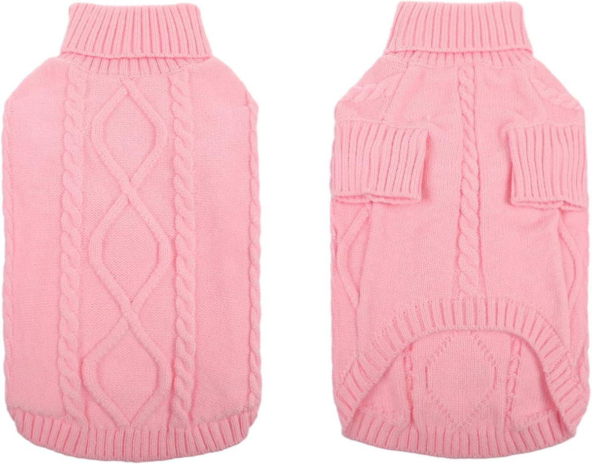 Highly elastic crochet pet jacket for cold weather comfort
