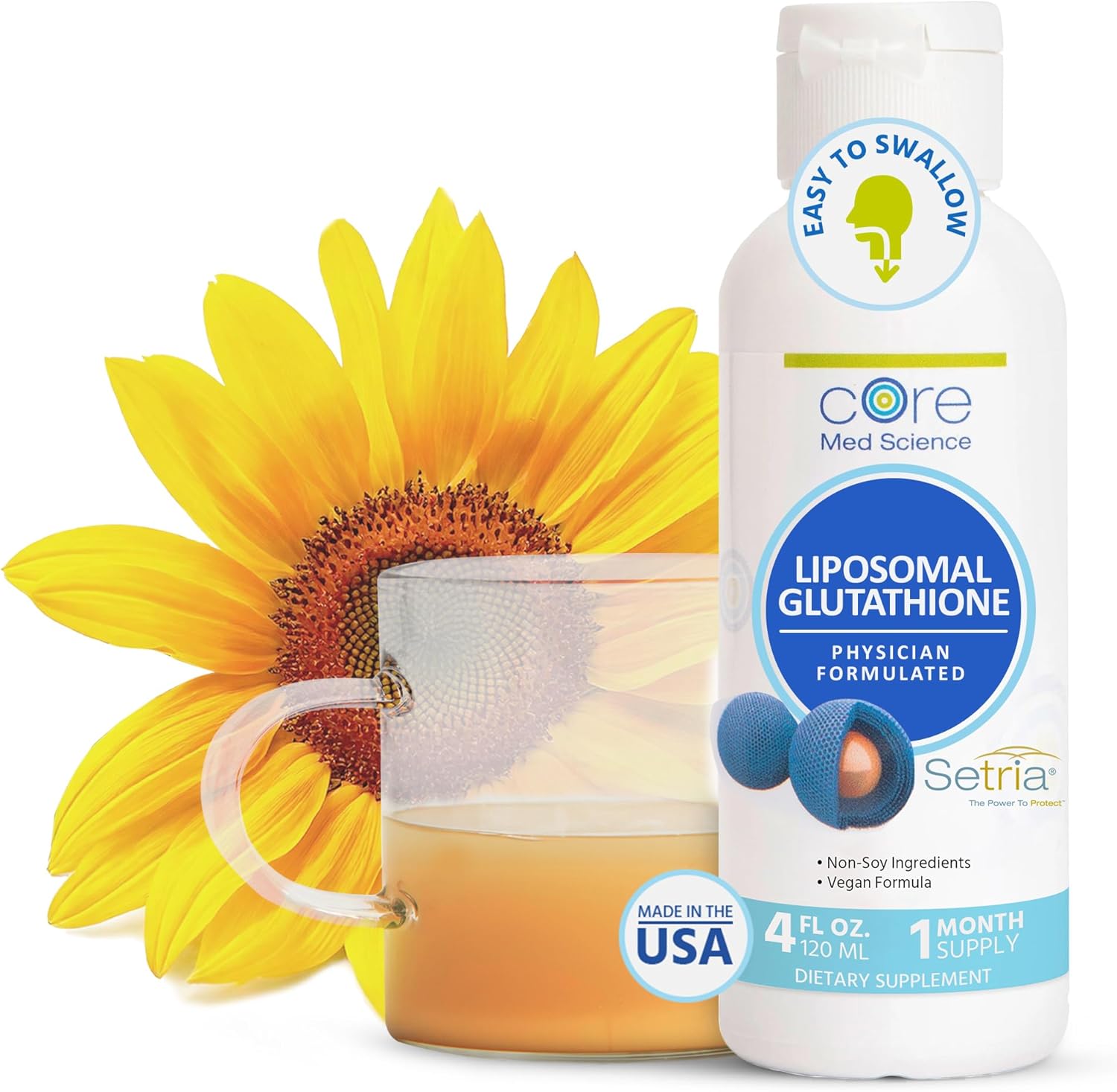 Core Med Science Liposomal Glutathione bottle front view