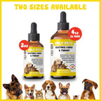 Holy Pets kennel cough treatment dropper with liquid remedy for felines and canines.