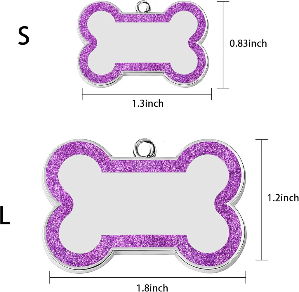 EDSG stainless steel personalized pet collar tag with included split attachment ring
