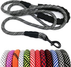 MayPaw Heavy Duty Rope Dog Leash, 3/6/8/10/12/15/20/30 FT Nylon Pet Leash, Soft Padded Handle Thick Lead Leashes for Large Medium Dogs (Blue Black, 1/2" * 8') - Image 14