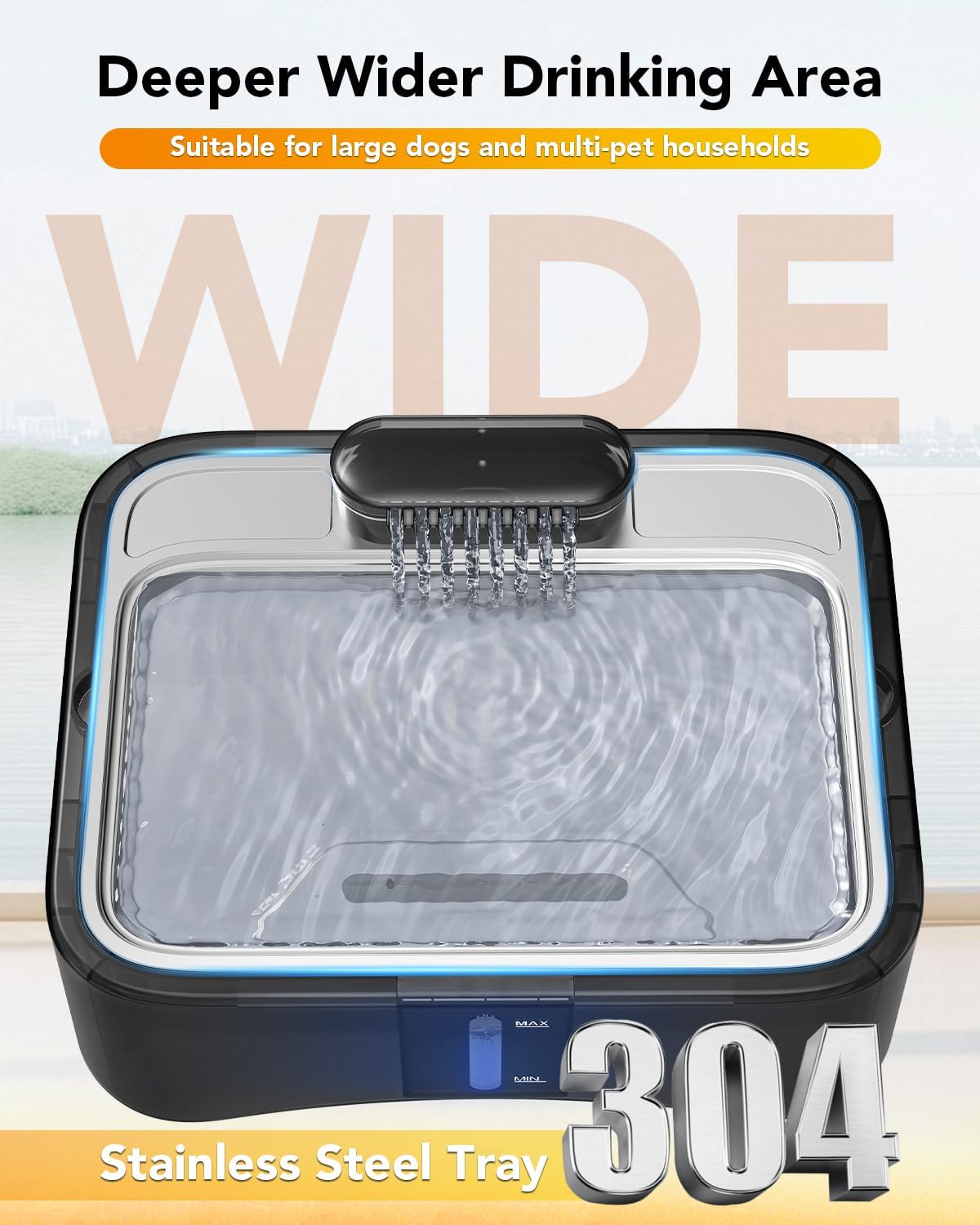 Close up of Upsky silent pet fountain pump mechanism