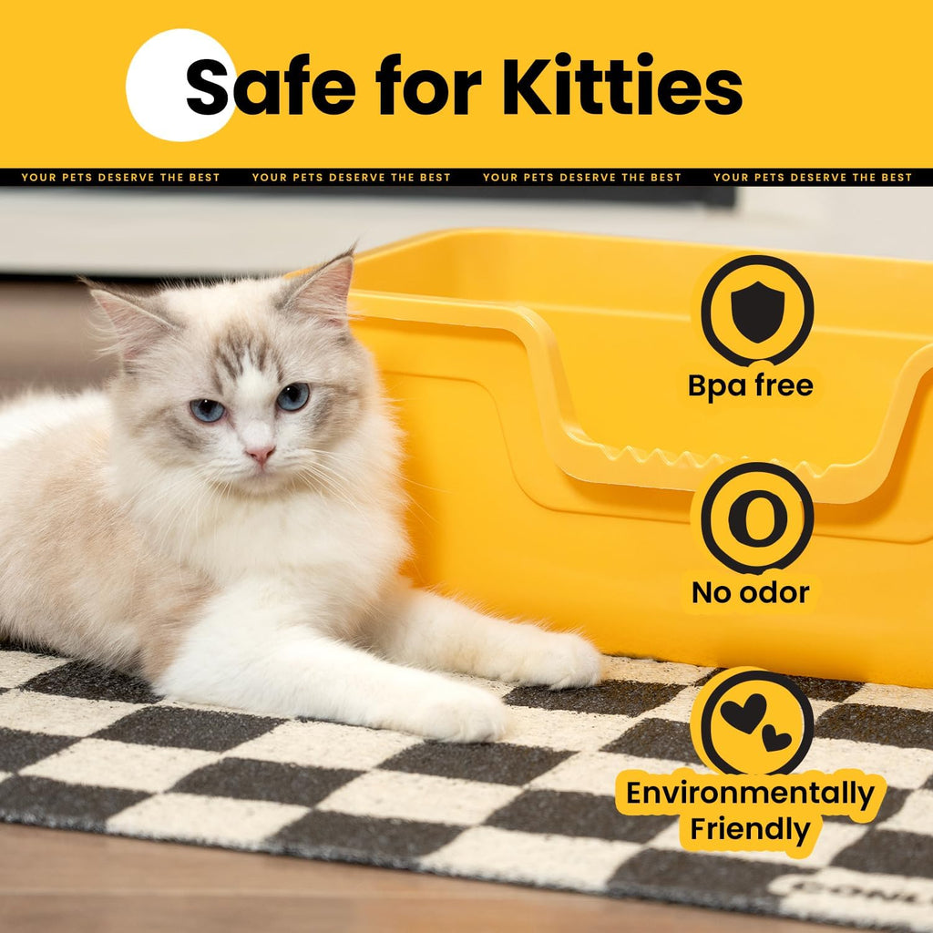 Conlun soft PVC pet mat placed in a modern living room setup