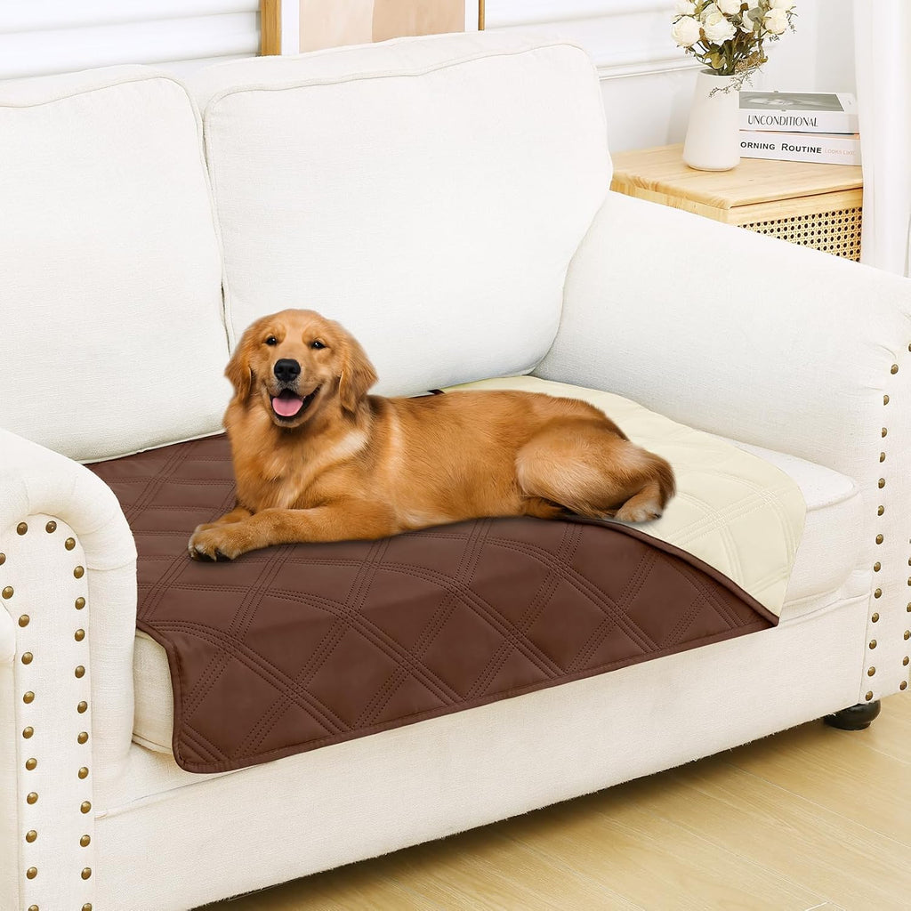 Smiry Waterproof Dog Bed Cover Blanket 52x82, Soft Reversible Pet Blanket, Washable Leakproof Cats Dogs Couch Cover for Sofa, Couch, Furniture, Grey/Dark Grey - Image 9