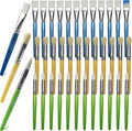 GACDR bulk paint brushes for kids 36 pieces assortment pack laid out on a table