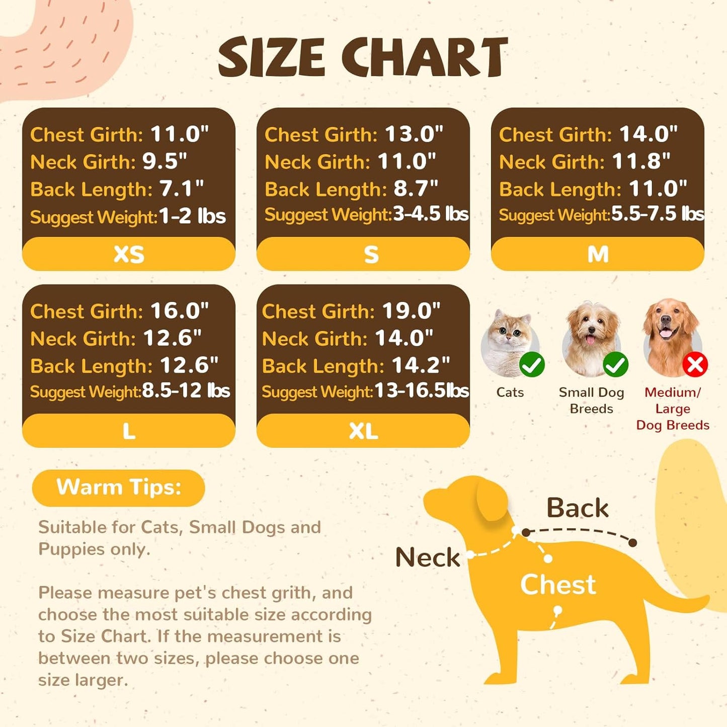 HRTTSY soft fleece pet pullover sweatshirt for small dogs and cats