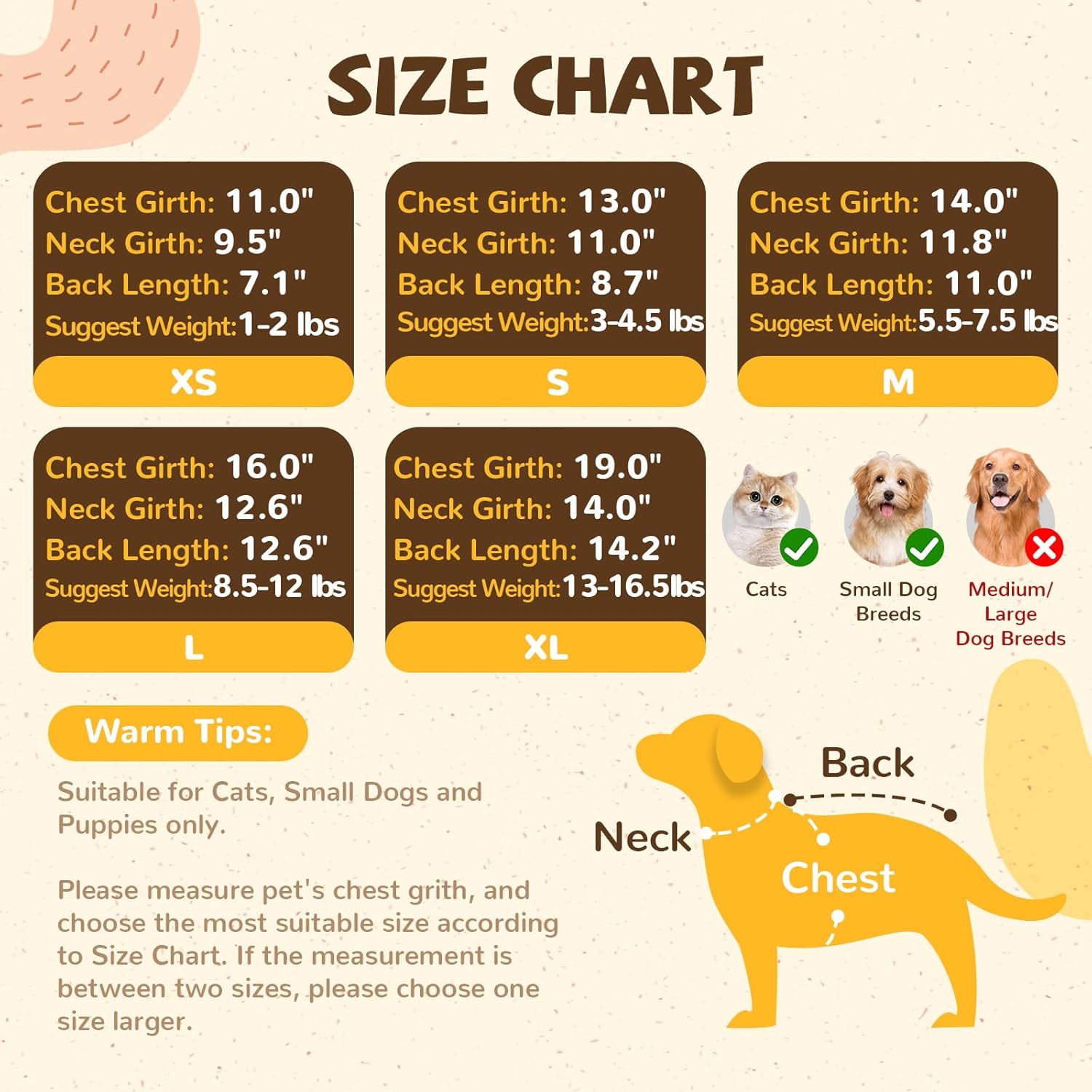 HRTTSY soft fleece pet pullover sweatshirt for small dogs and cats