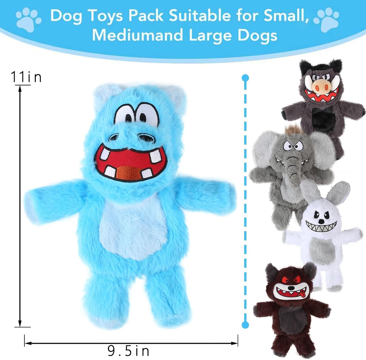 USA imported premium quality squeaking toys for large dogs.