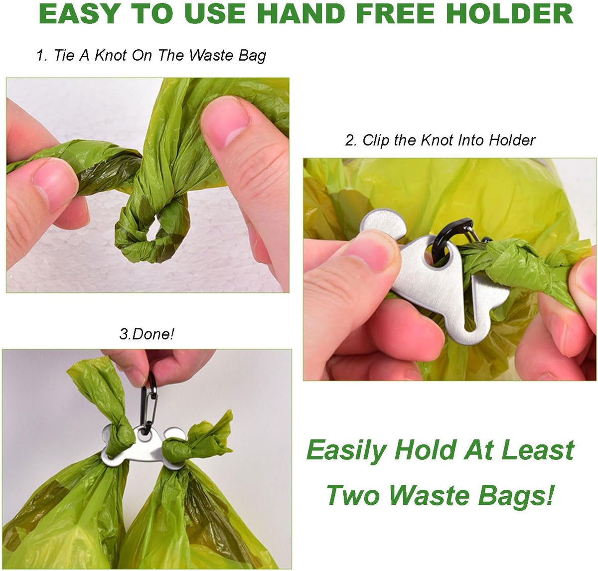 Hilihali premium puppy waste bag holder showcasing waterproof material and secure zippers