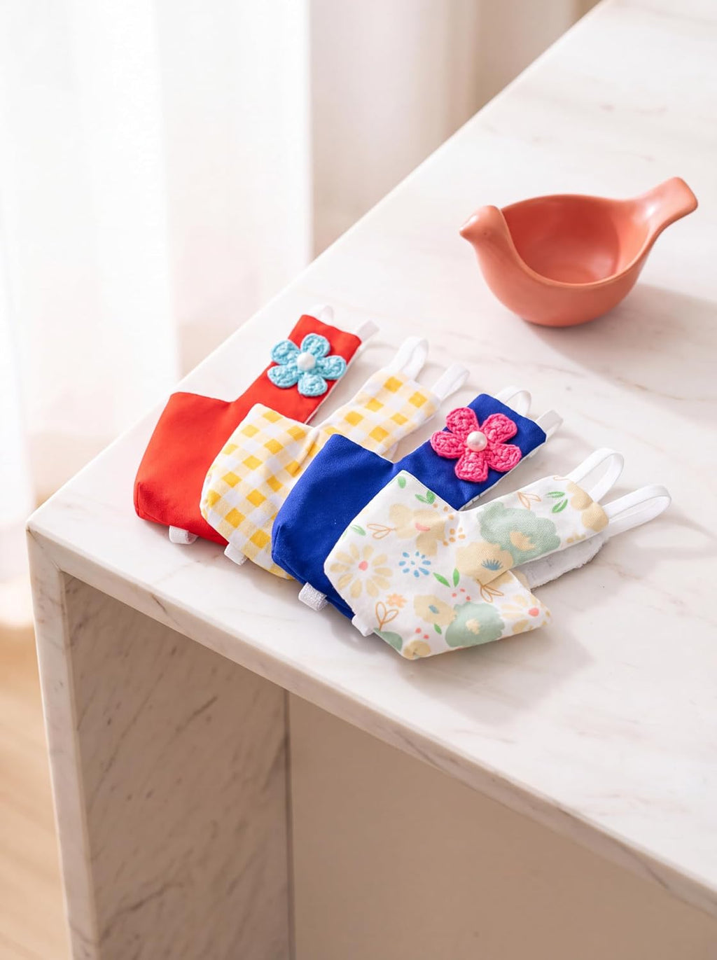 Reusable Bird Diapers Clothes 4-Pack 3D-Cut Flight Suit for Cockatiels - Image 7