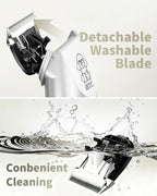 Removable ceramic blade head details on Cakapet professional pet clippers