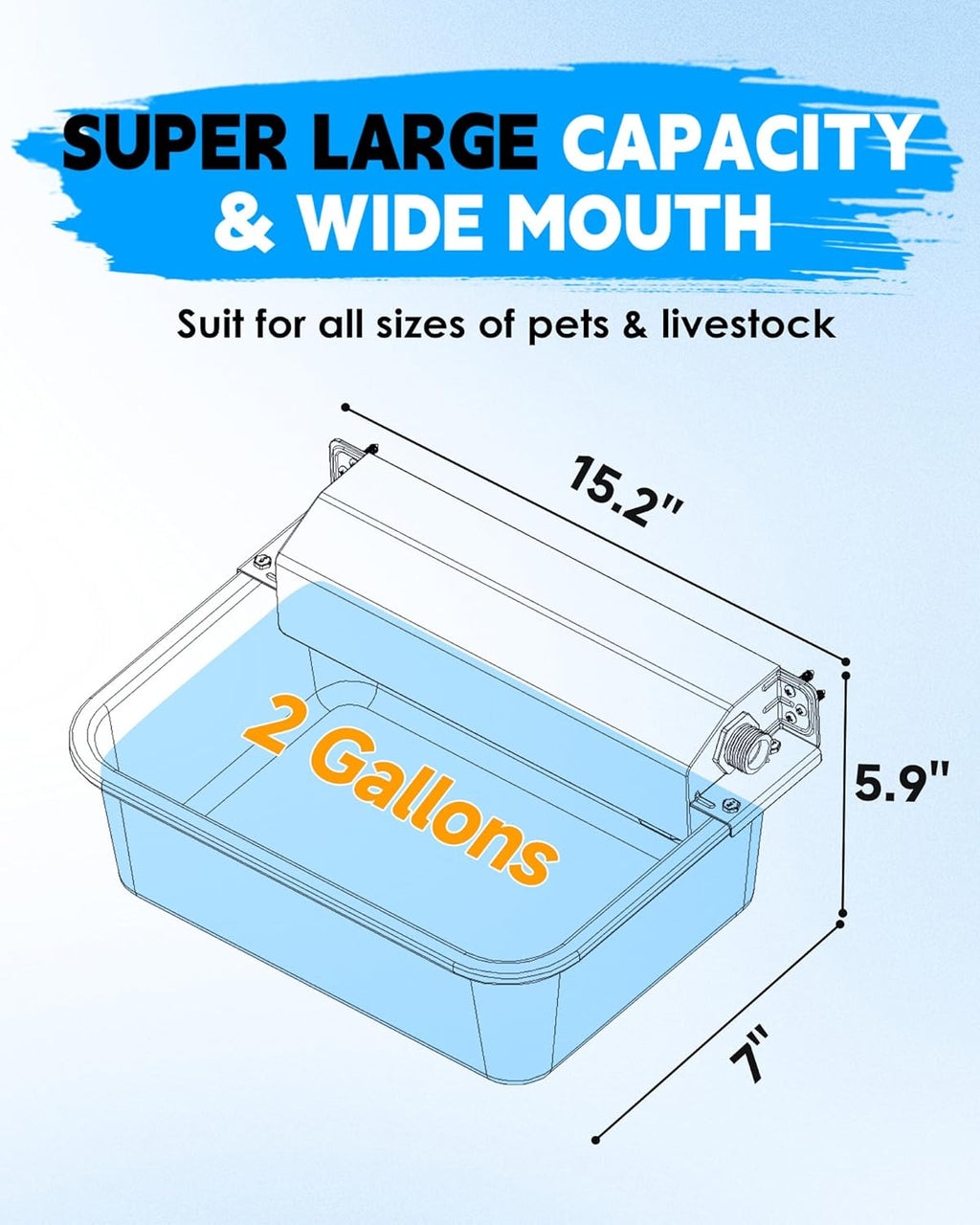 PETIMI stainless steel automatic dog water bowl wall mounted in a kennel setting