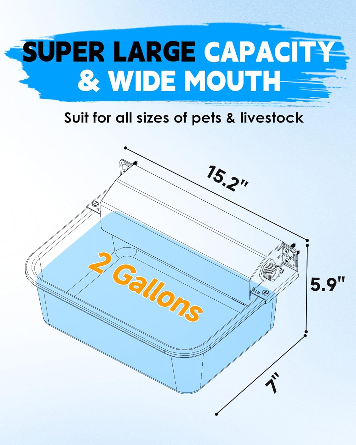 PETIMI stainless steel automatic dog water bowl wall mounted in a kennel setting