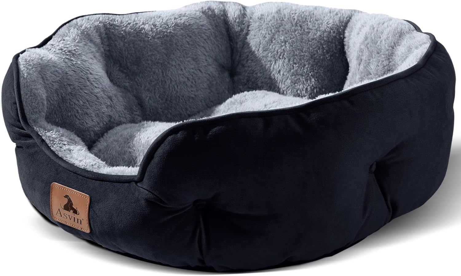Asvin Small Dog Bed for Small Dogs, Cat Beds for Indoor Cats, Pet Bed for Puppy and Kitty, Extra Soft & Machine Washable with Anti-Slip & Water-Resistant Oxford Bottom, Grey, 20 inches - Image 10