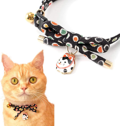 Necoichi Zen Hariko Charm Cat Collar (Red) - Image 10