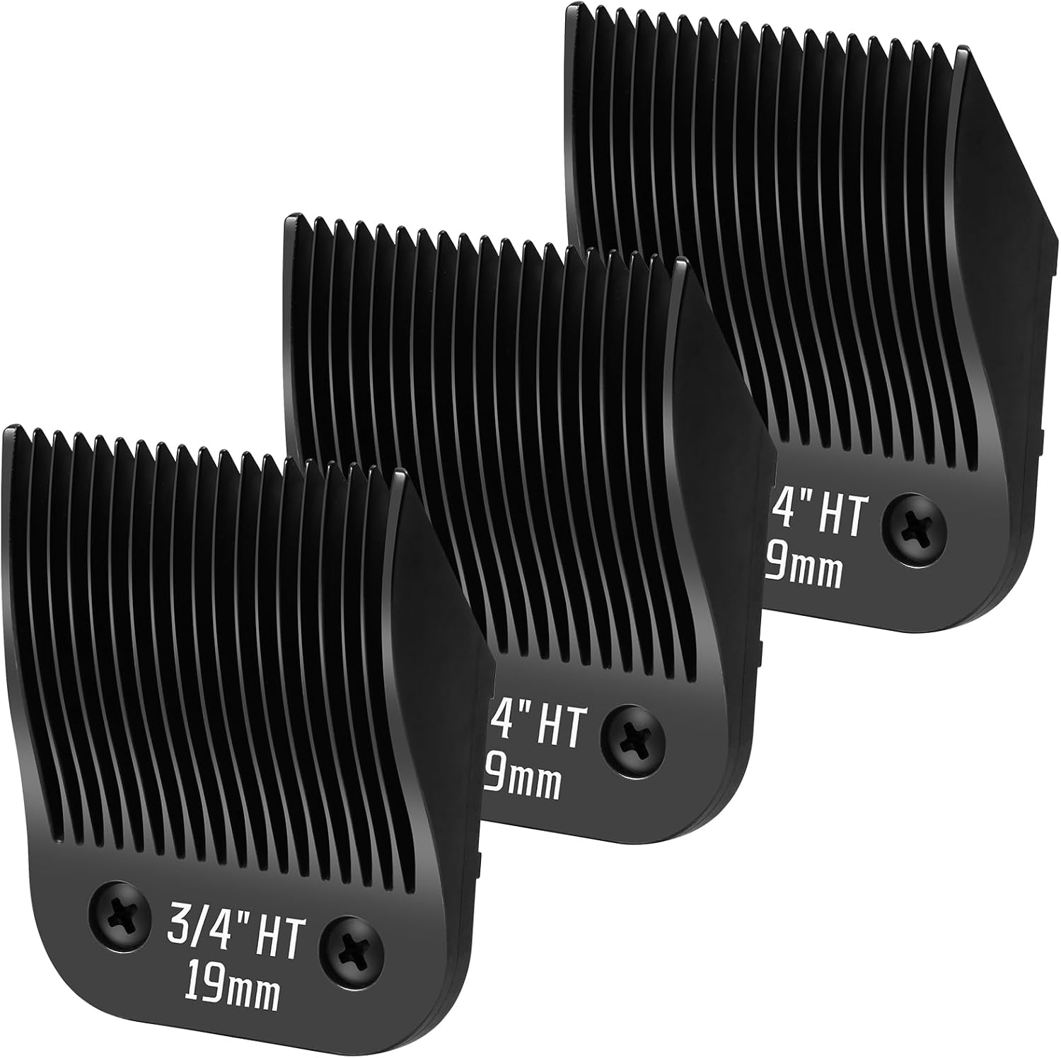 3 Pack 7FC Detachable Dog Grooming Steel Blades,Compatible with Andis,Oster A5,Wahl KM-10 Series,Cut Length 1/8" 3.2MM Black - Image 11
