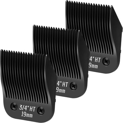 3 Pack 7FC Detachable Dog Grooming Steel Blades,Compatible with Andis,Oster A5,Wahl KM-10 Series,Cut Length 1/8" 3.2MM Black - Image 11