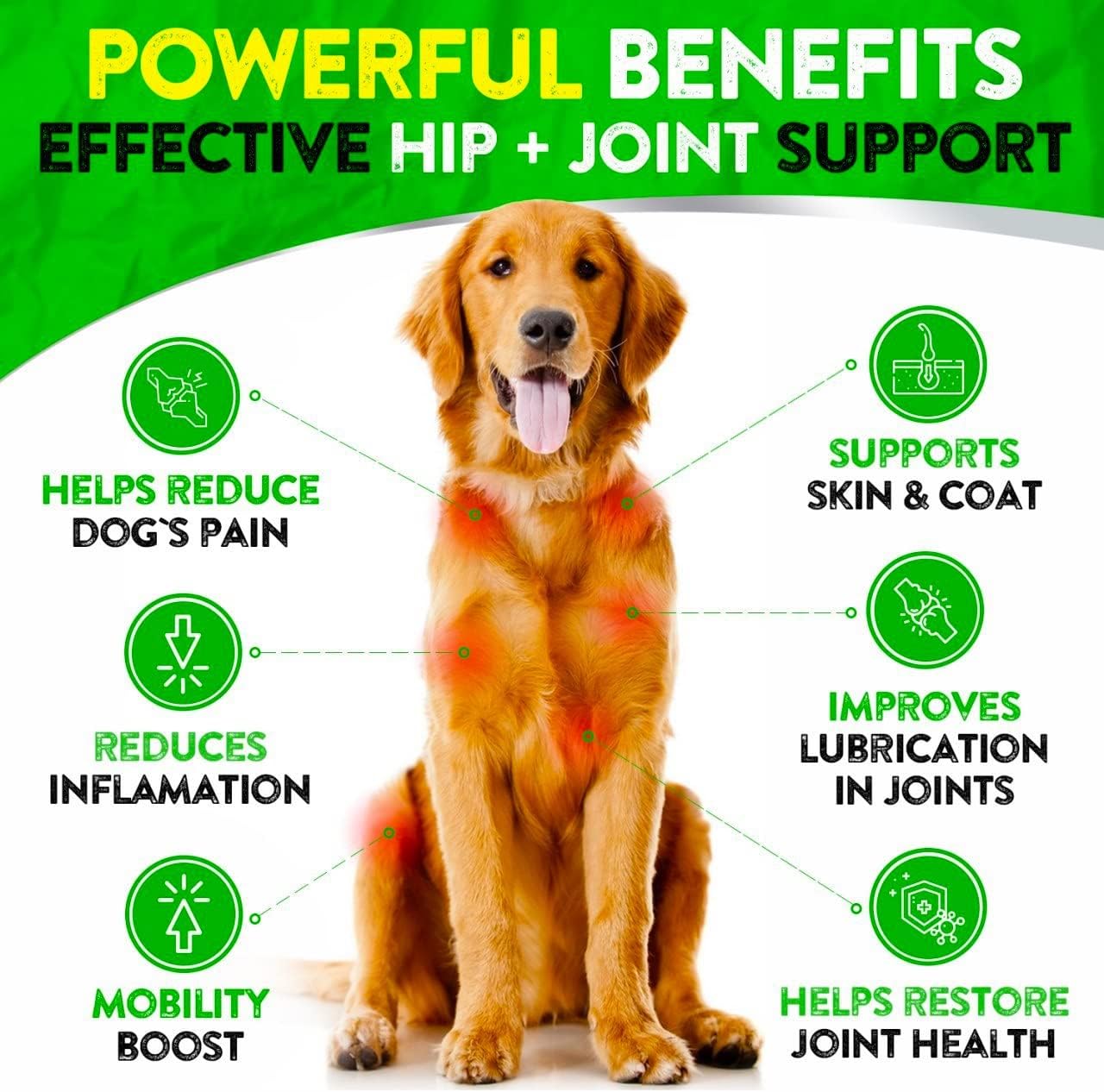 Furaland dog joint pain relief treats showing 170 soft chews count label