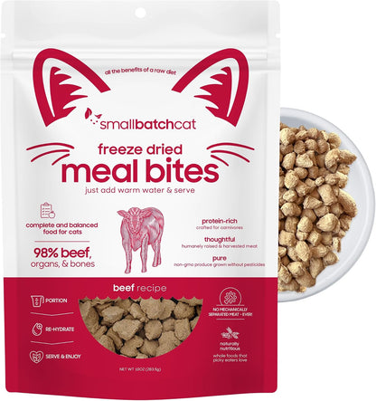 smallbatch Freeze-Dried Raw Cat Food, Shelf Stable Food Bites, Chicken Recipe, High Protein Meal or Topper for Cats, Humanely Raised Meat, Organic, Non-GMO Produce, Made in the USA, 10oz Bag - Image 10