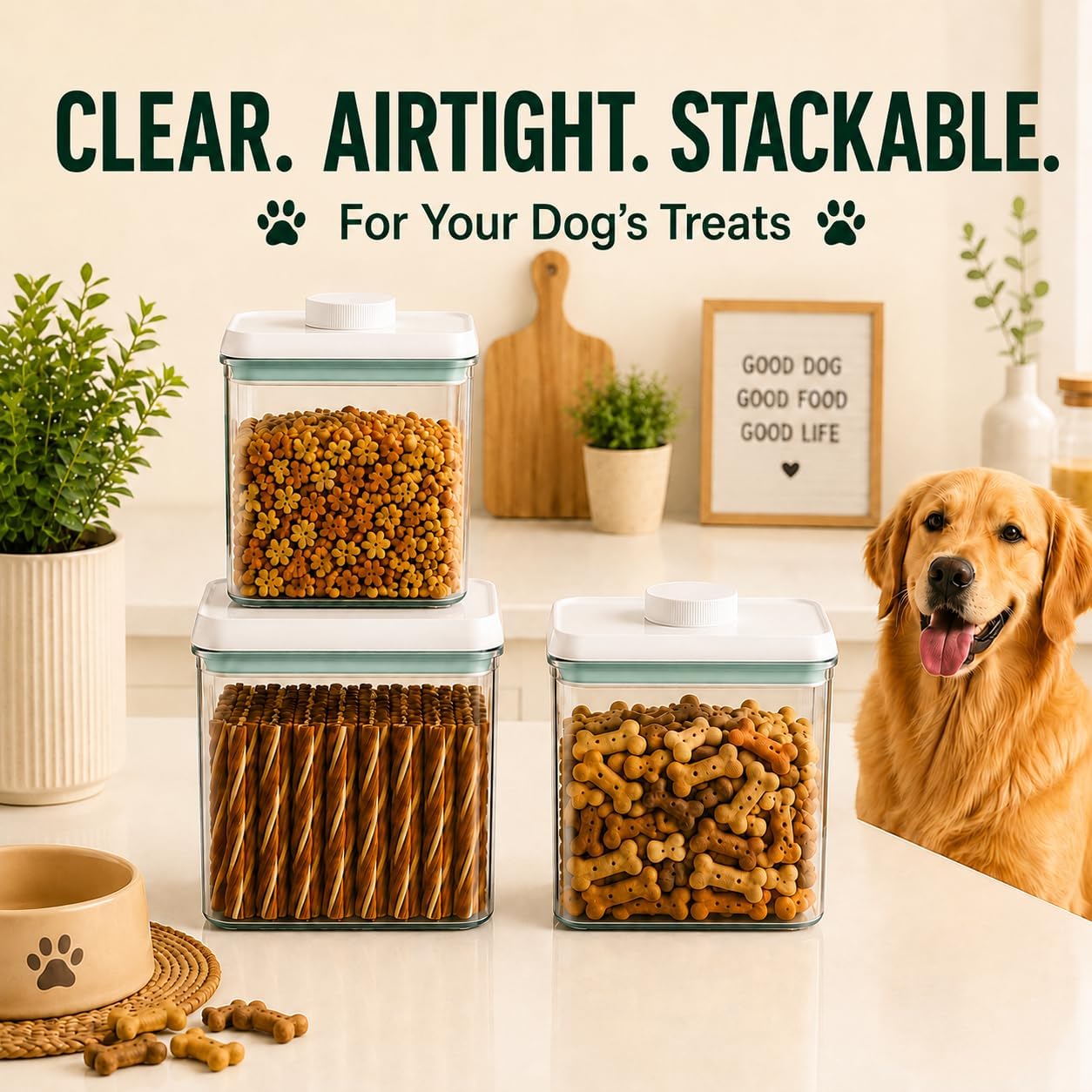 Detachable lid of USYOGO treat container for cleaning