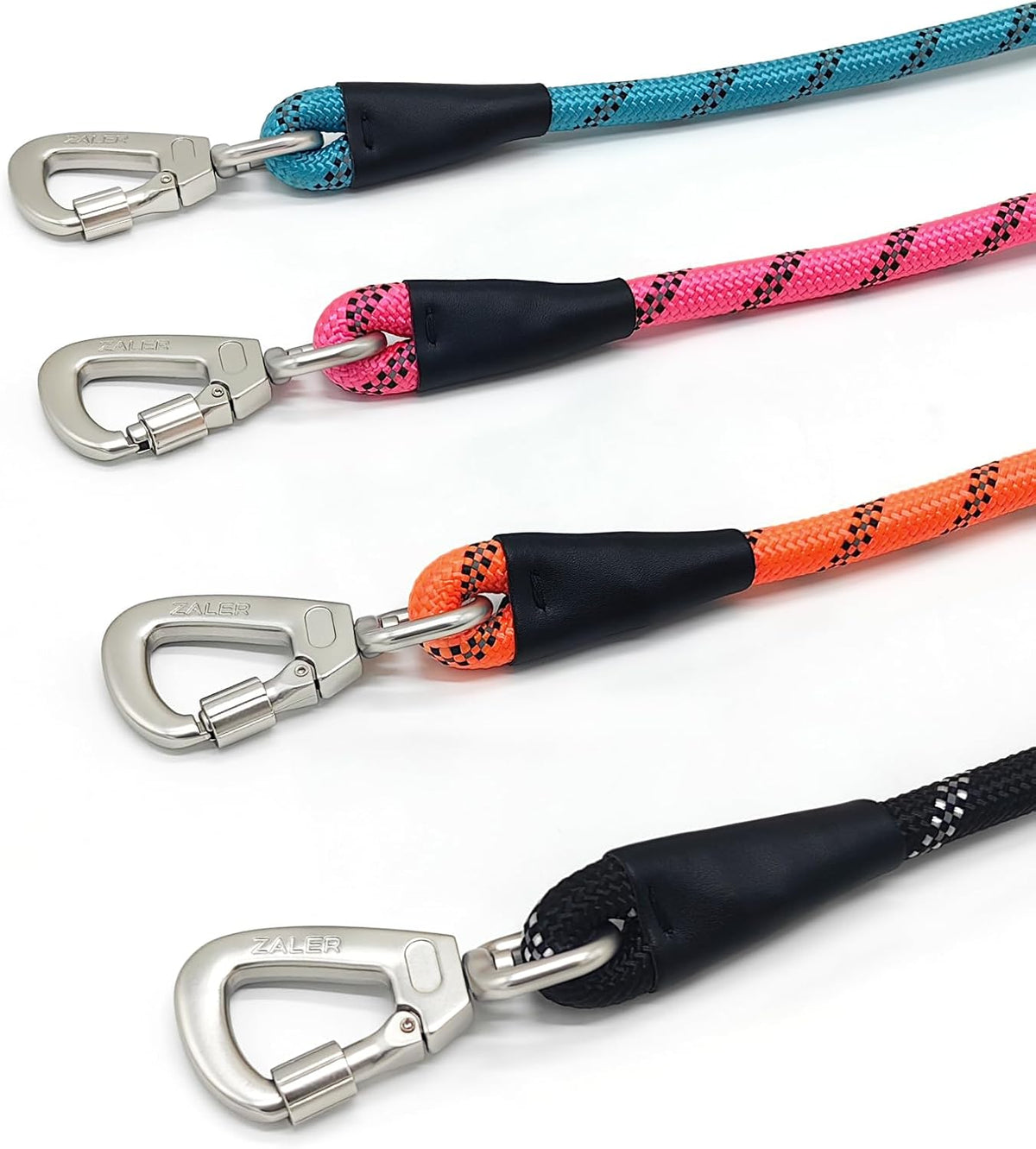 Zaler short dog leash overview showing the full eighteen inch length