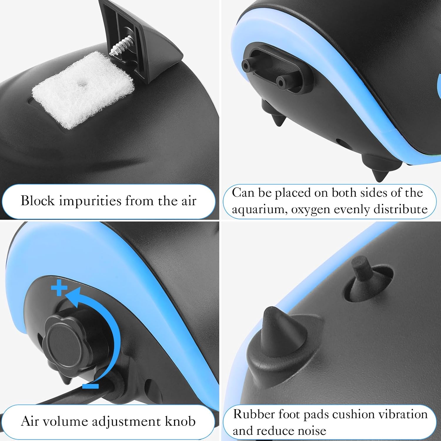 HITOP shark-shaped aerator setup in a fish tank