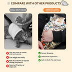Soft polyester pet purrito papoose wrap for hassle free medication administration.